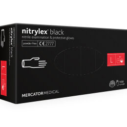 NITRYLEX BLACK - Rękawiczki nitrylowe do tatuażu 100 szt. "L"