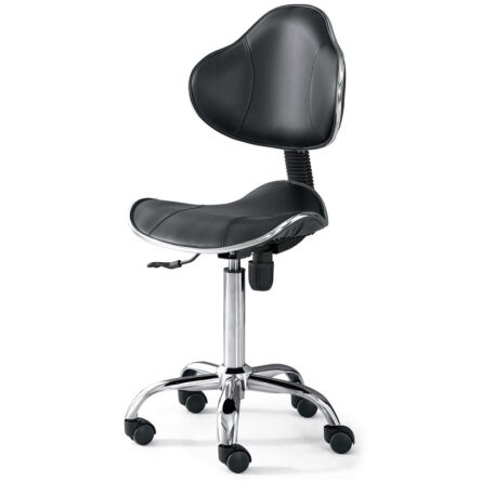 CHROMATIC taboret obrotowy z oparciem regulowanym