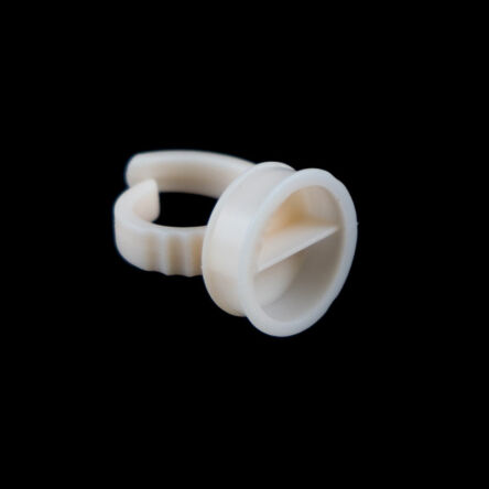 Kubeczki na tusz - pierścionek na palec SILIKONOWE DZIELONY 13mm / 100szt