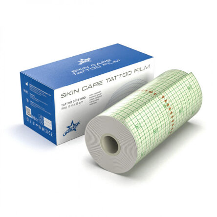 Opatrunek w rolce Unistar Skin Care tattoo film - 10 m x 15 cm.