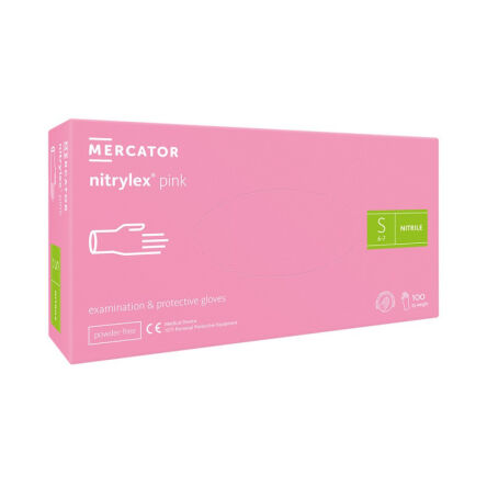 Rękawiczki - NITRYLEX PINK 100szt - S