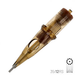 KWADRON Cartridge System - 12 RSMT - Round Shader - Medium Taper 0.35mm