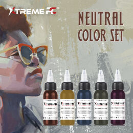 Xtreme Ink - farba do tatuażu - Neutral Set - 5X30ML