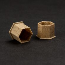 Biodegradable Ink Hexagon Cups 10mm -  BOX 200szt - 2