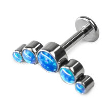 LABRET CLUSTER - Niebieski opal - 2