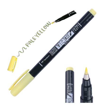 TOMBOW - flamaster pędzelkowy pastel do czarnych kartek PALE YELLOW