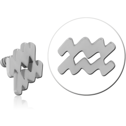 Nakrętka znak zodiaku "Wodnik" - srebrny 1.2