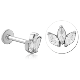 LABRET Z 3 KRYSZTAŁKAMI 