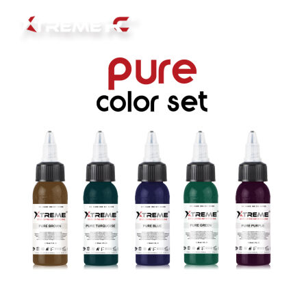 Xtreme Ink - farba do tatuażu - Pure Color Set - 5X30ML