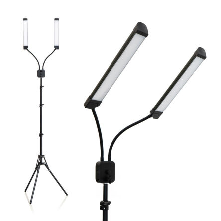 Lampa Double-Light na statywie - podwójna z regulacją temperatury i mocy