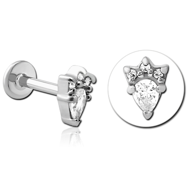 LABRET Z KRYSZTAŁKAMI - ŁAPA