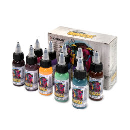 Xtreme Ink - farba do tatuażu - Kyle Warwick Psychedelic Graffiti SET - 10X30ML