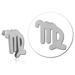 Nakrętka znak zodiaku "Panna" - srebrny 1.2