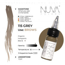 Nuva Colors - 115 Grey - 15ml (Reach Compliant) - 2