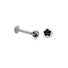 LABRET Z MAŁYM KRYSZTAŁKIEM - KWIAT