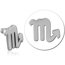Nakrętka znak zodiaku "Skorpion" - srebrny 1.2