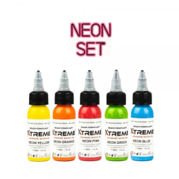 Xtreme Ink - farba do tatuażu - Neon Set - 5X30ML