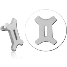 Nakrętka znak zodiaku "Bliźnięta" - srebrny 1.2
