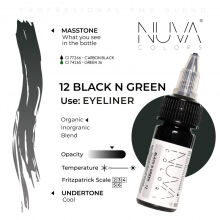 Nuva Colors - 12 Black n Green - 15ml (Reach Compliant) - 2