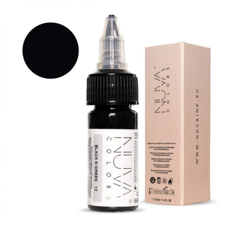 Nuva Colors - 12 Black n Green - 15ml (Reach Compliant)