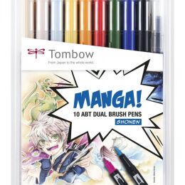 TOMBOW - zestaw flamastrów MangaSet Shonen 10szt