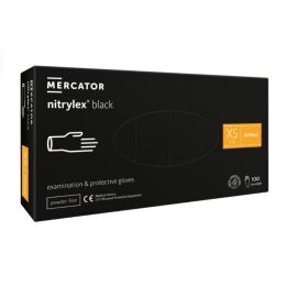 NITRYLEX BLACK - Rękawiczki nitrylowe do tatuażu 100 szt. "XS"