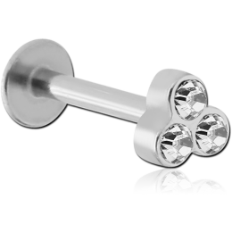 Labret piramidka okrągła - srebrny 1.2 - 8.0