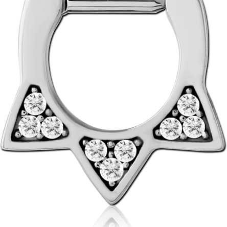 Kolczyk do nosa septum kastet - srebrny 1.2 - 8.0