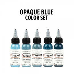 Xtreme Ink - farba do tatuażu - Opaque Blue Set - 5X30ML