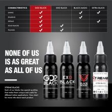 Xtreme Ink - farba do tatuażu - Go2 black - 120ML - 2