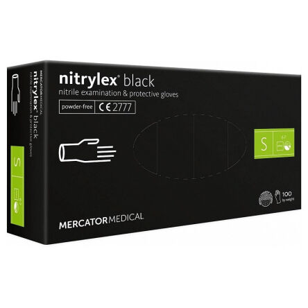 NITRYLEX BLACK - Rękawiczki nitrylowe do tatuażu 100 szt. 