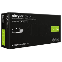 NITRYLEX BLACK - Rękawiczki nitrylowe do tatuażu 100 szt. "S"
