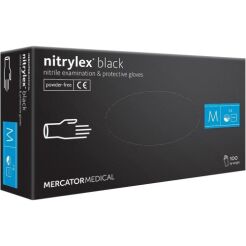 NITRYLEX BLACK - Rękawiczki nitrylowe do tatuażu 100 szt. "M"