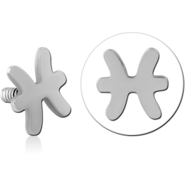 Nakrętka znak zodiaku "Ryby" - srebrny 1.2