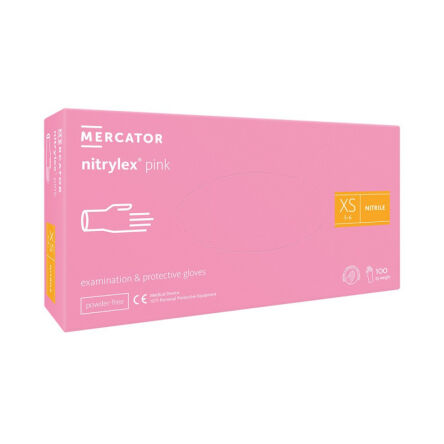 Rękawiczki - NITRYLEX PINK 100szt - XS