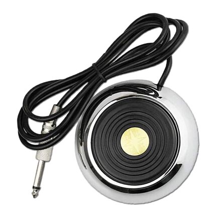 Round Footswitch + clipcord and banana plugs